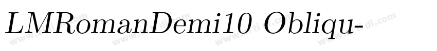 LMRomanDemi10 Obliqu字体转换
